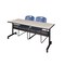 Kobe Rectangle FlipTop Table, 72" W, 29" H, Laminate Top, Maple MKFTM7224PL44BE - alternate 1